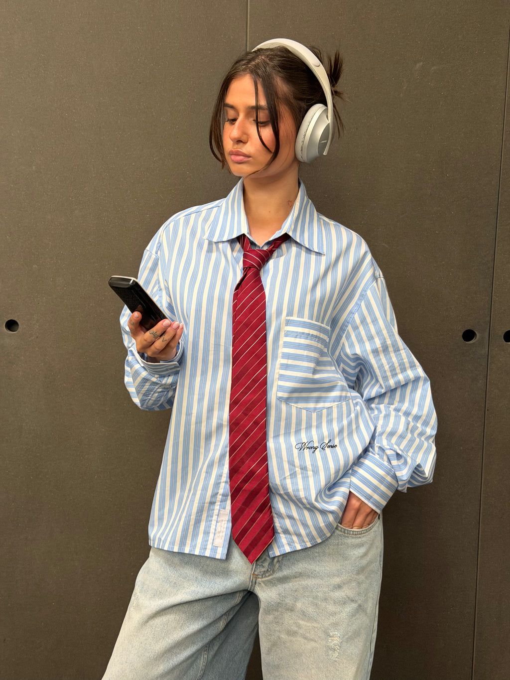 Camisa Azul Listrada 