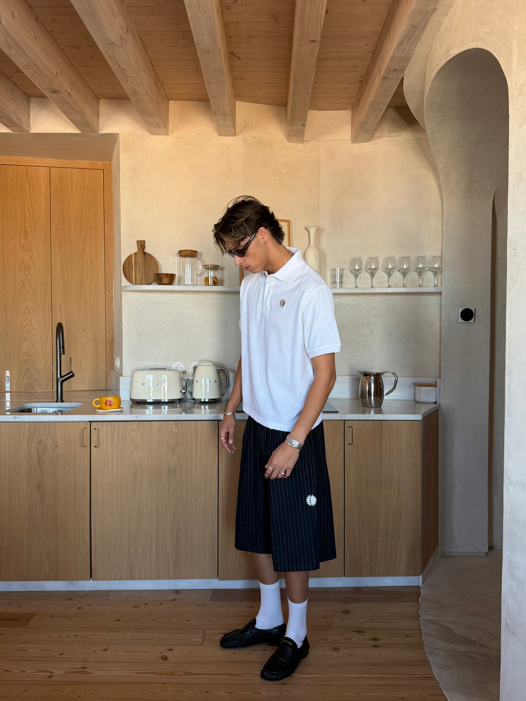 SS26 Striped Tailored Shorts