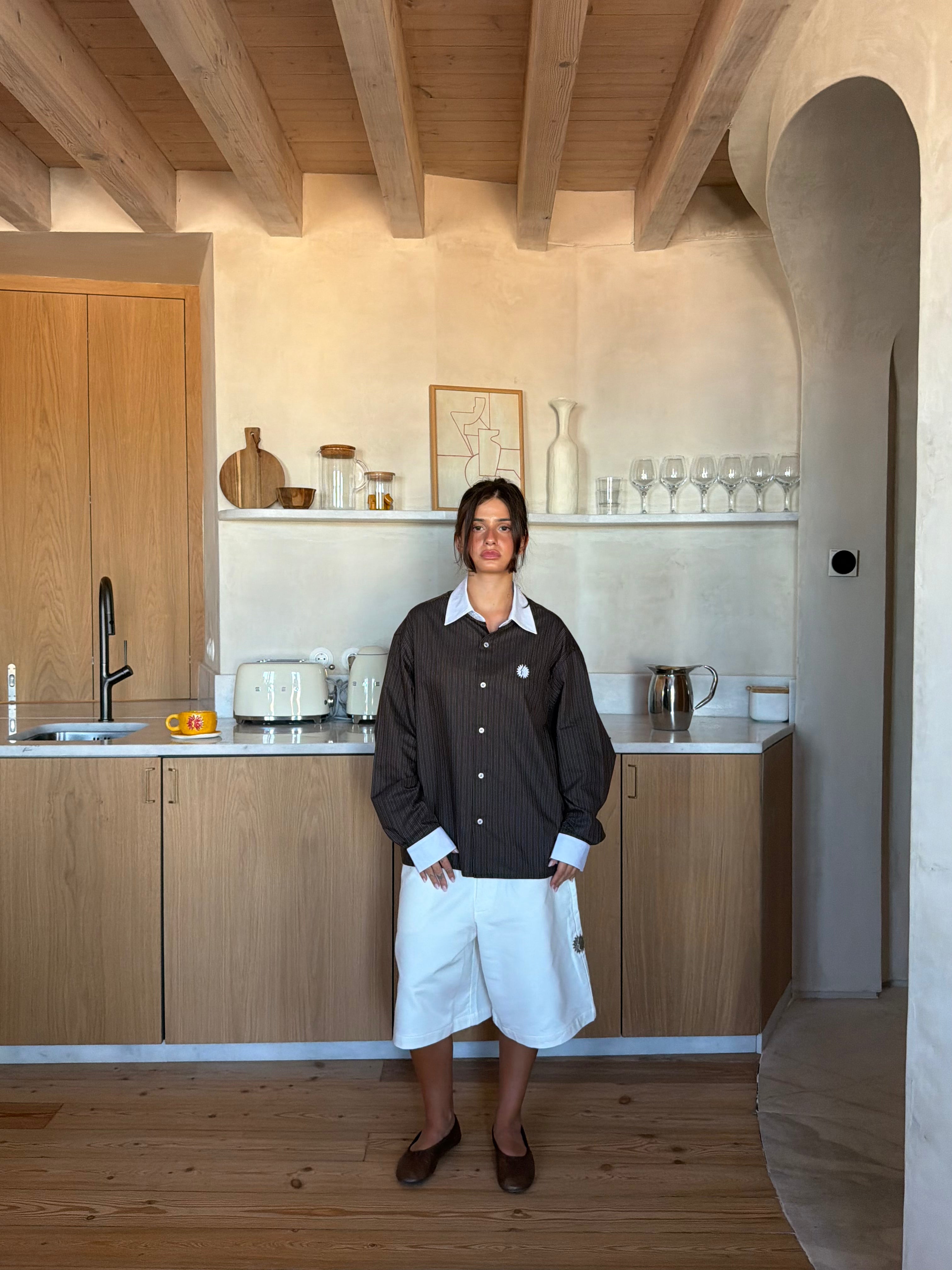 SS26 Brown Striped Shirt