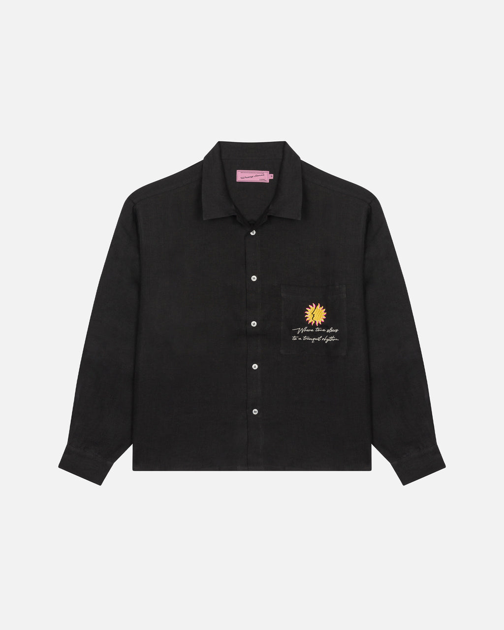 Black Mallorca Linen Shirt