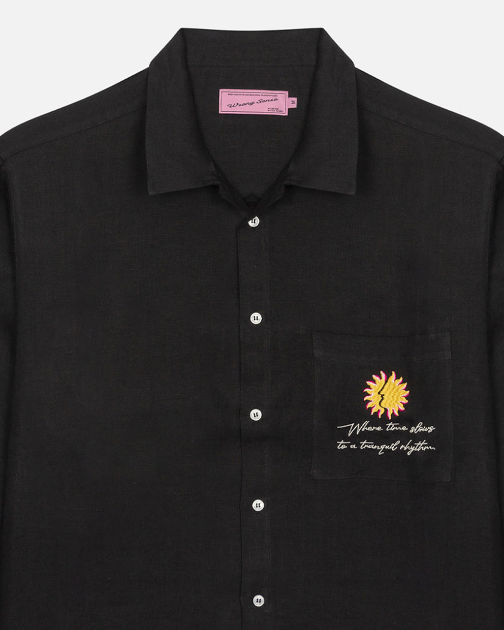 Black Mallorca Linen Shirt