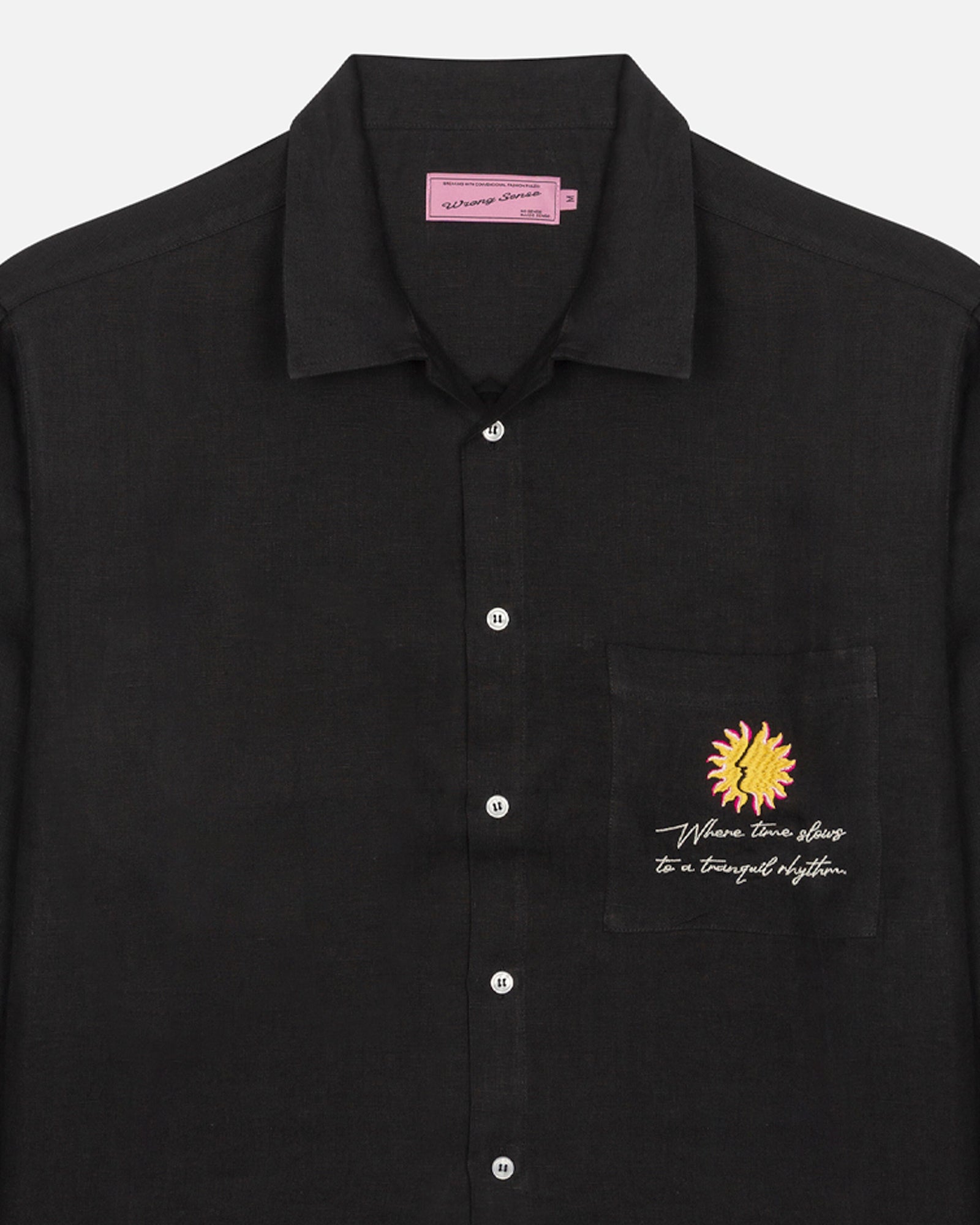 Black Mallorca Linen Shirt