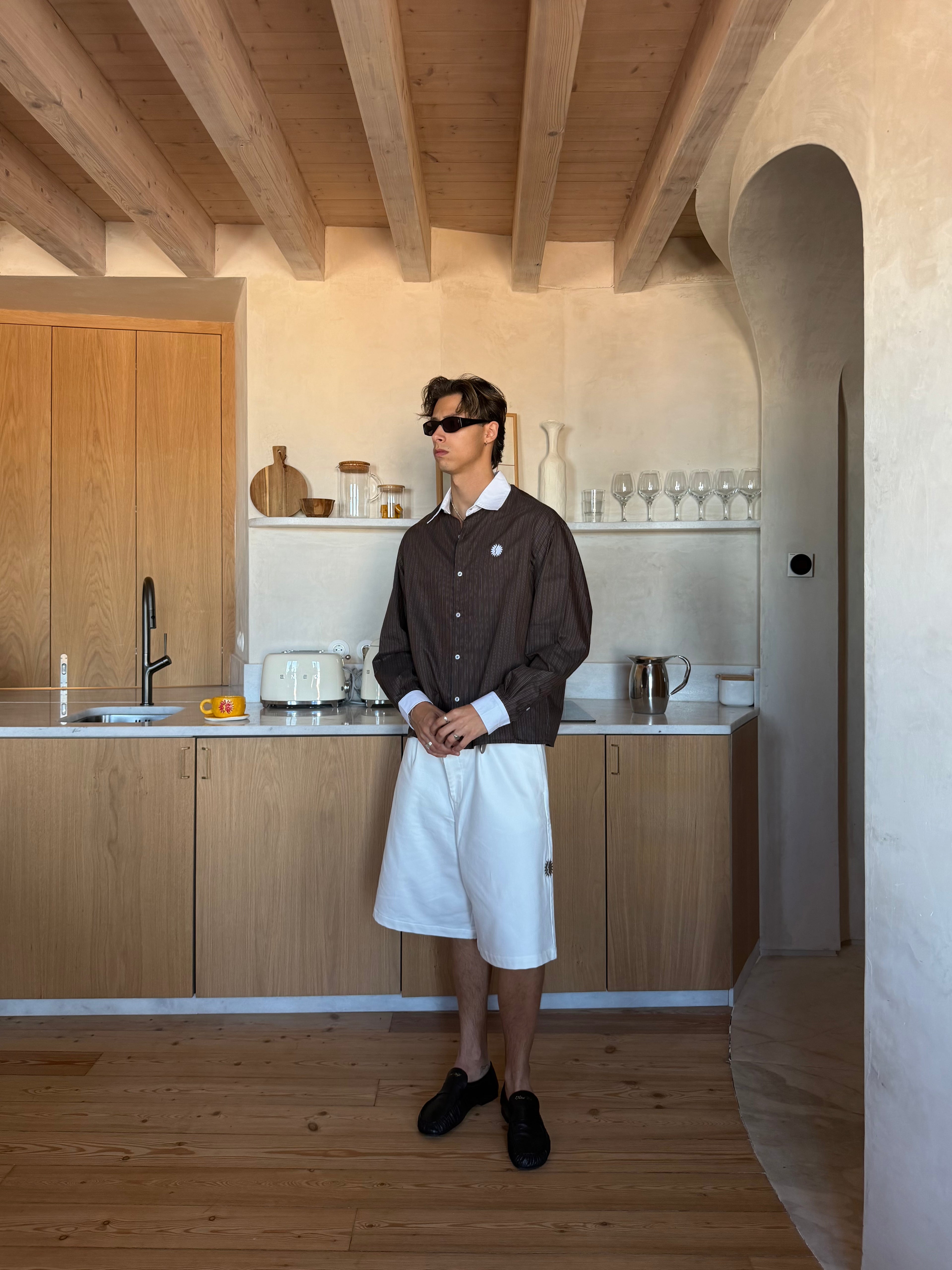 SS26 Brown Striped Shirt