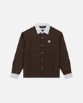 SS26 Camisa Castanha às Riscas