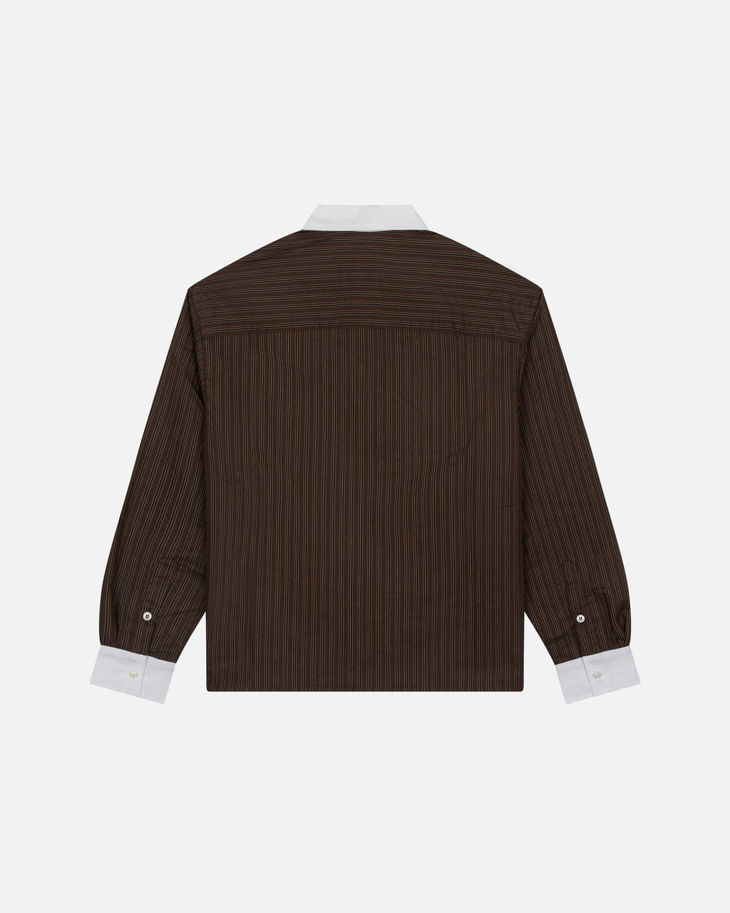 SS26 Camisa Castanha às Riscas