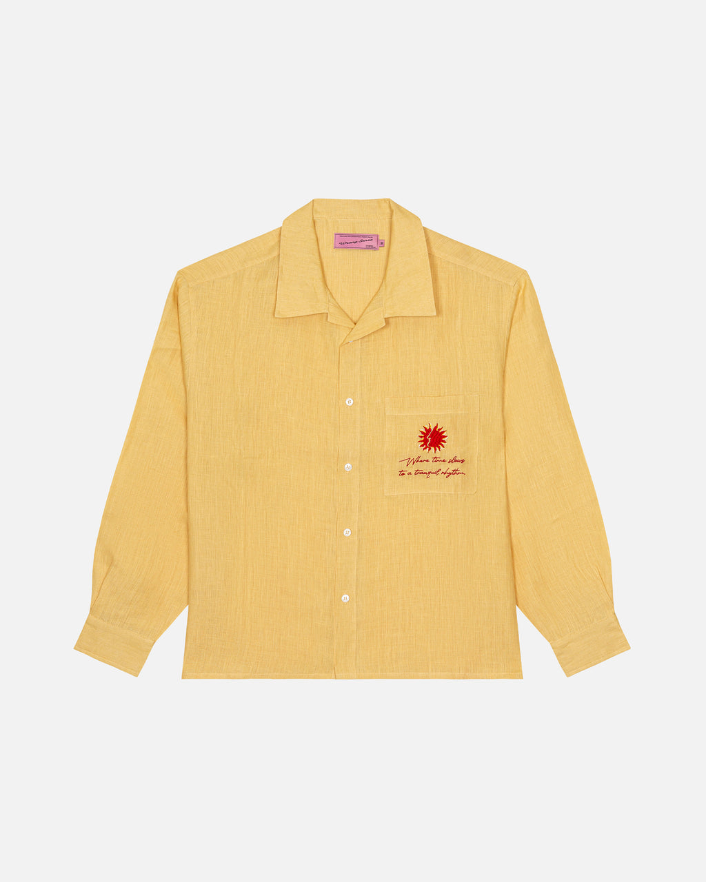 Casa Soleil Yellow Linen Shirt