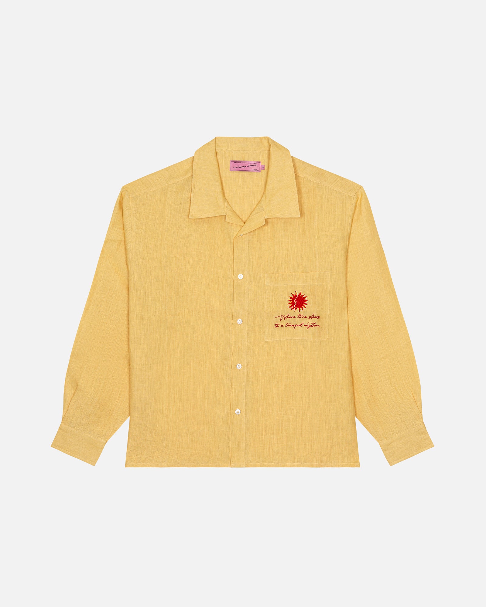 Casa Soleil Yellow Linen Shirt