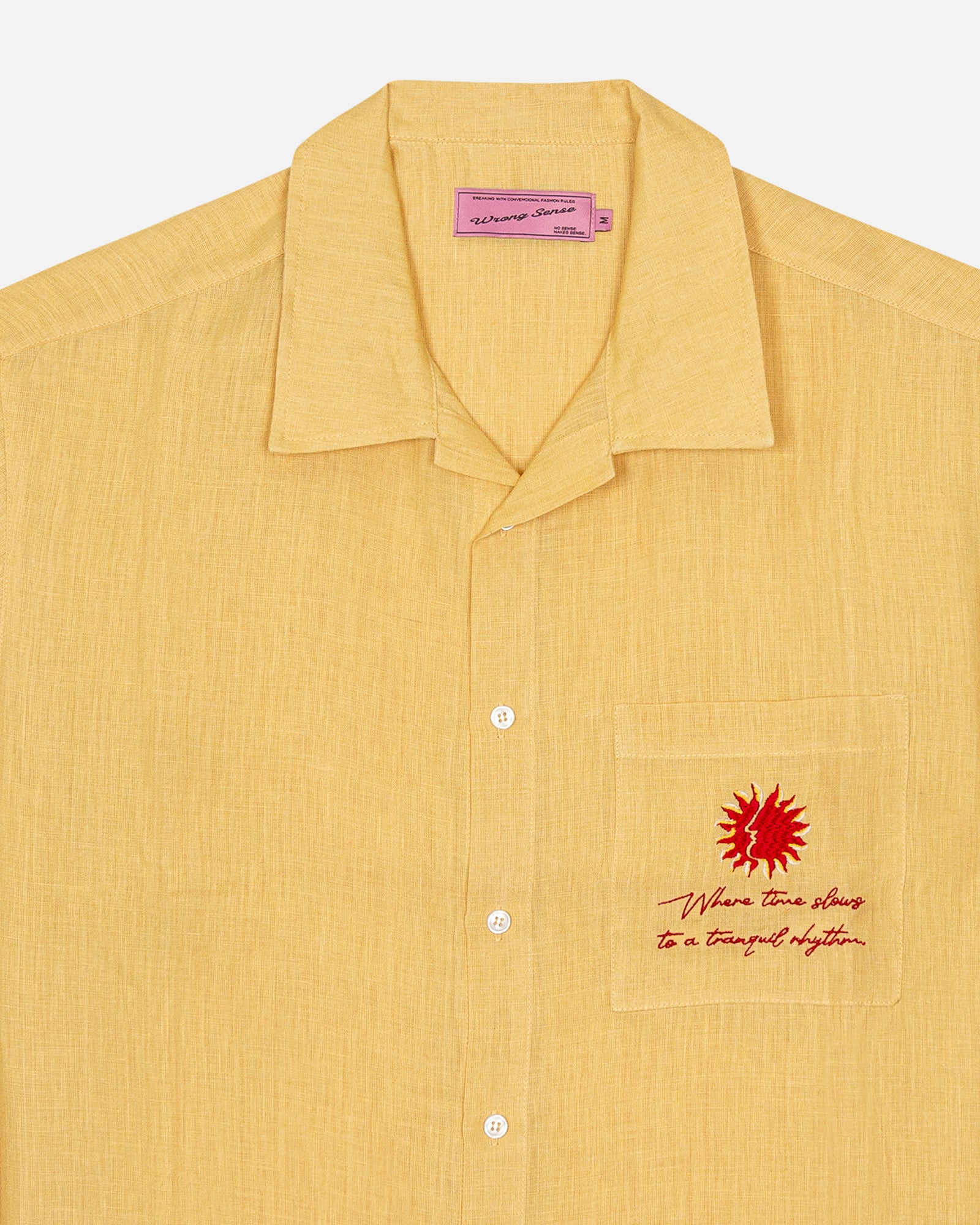 Casa Soleil Yellow Linen Shirt