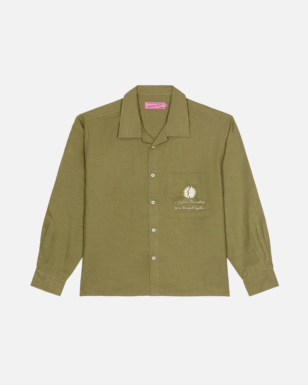 Casa Soleil Olive Linen Shirt