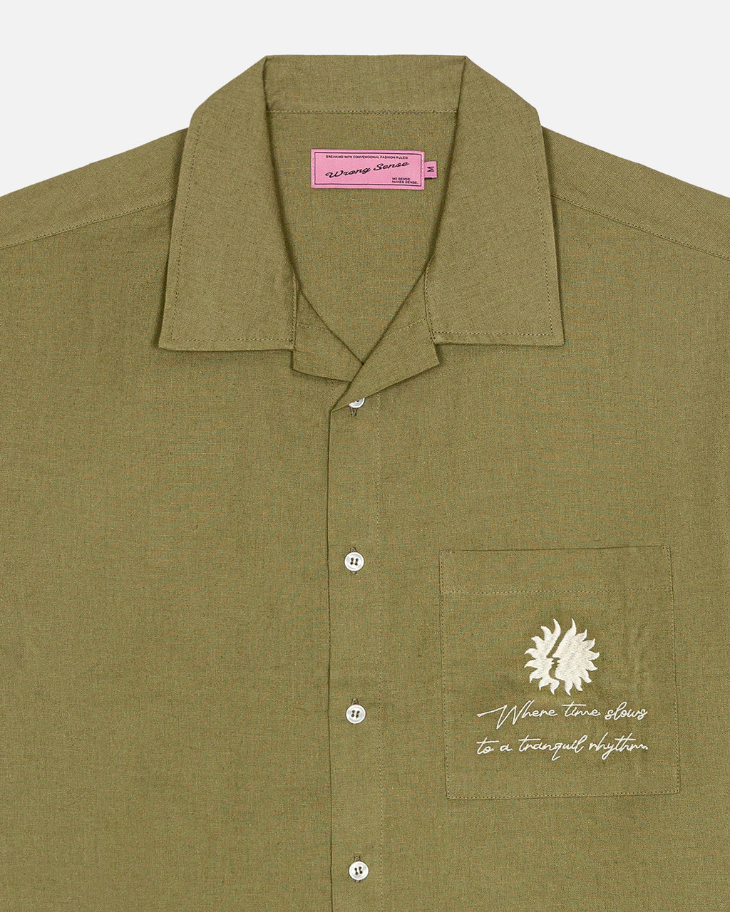 Casa Soleil Olive Linen Shirt