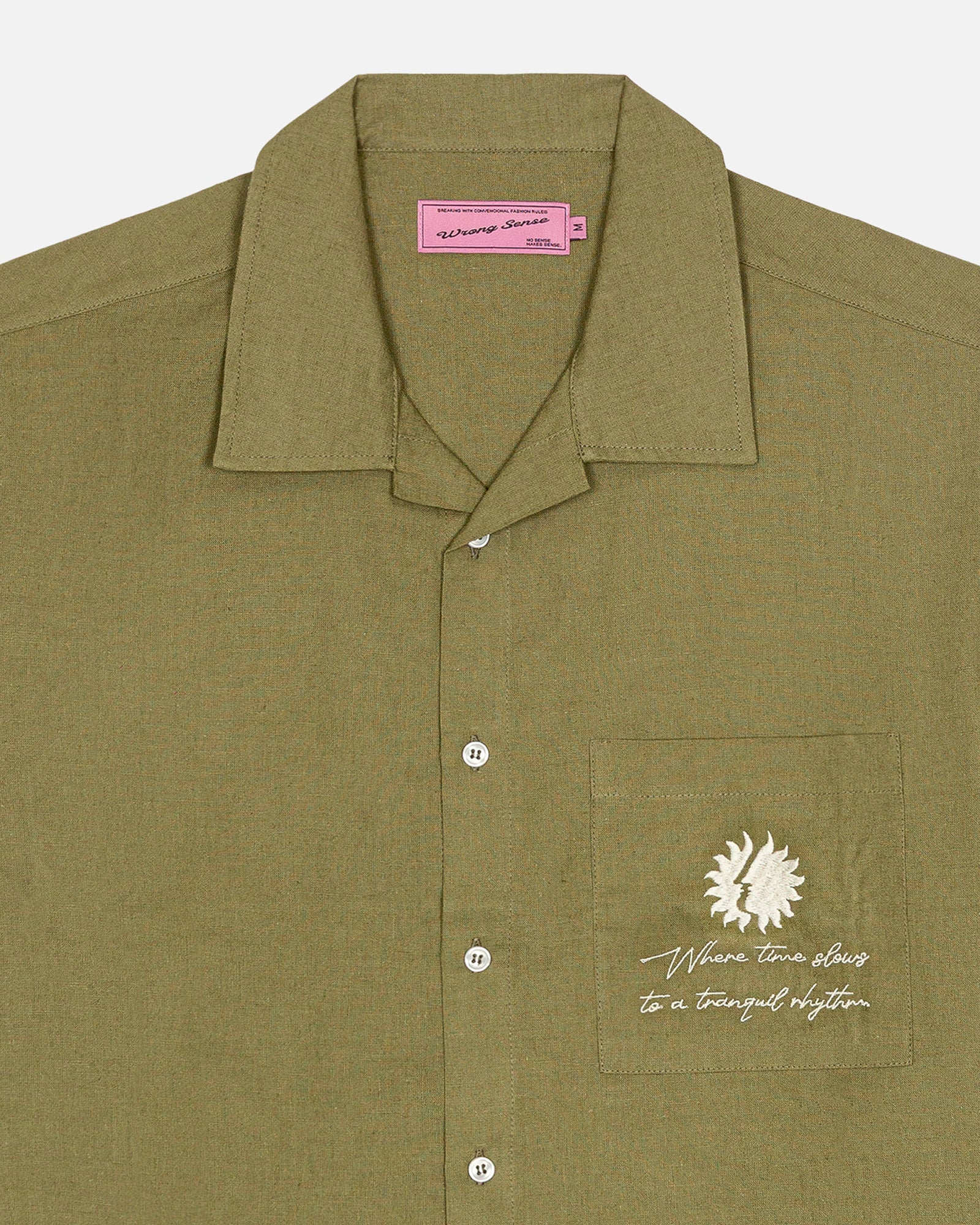 Casa Soleil Olive Linen Shirt