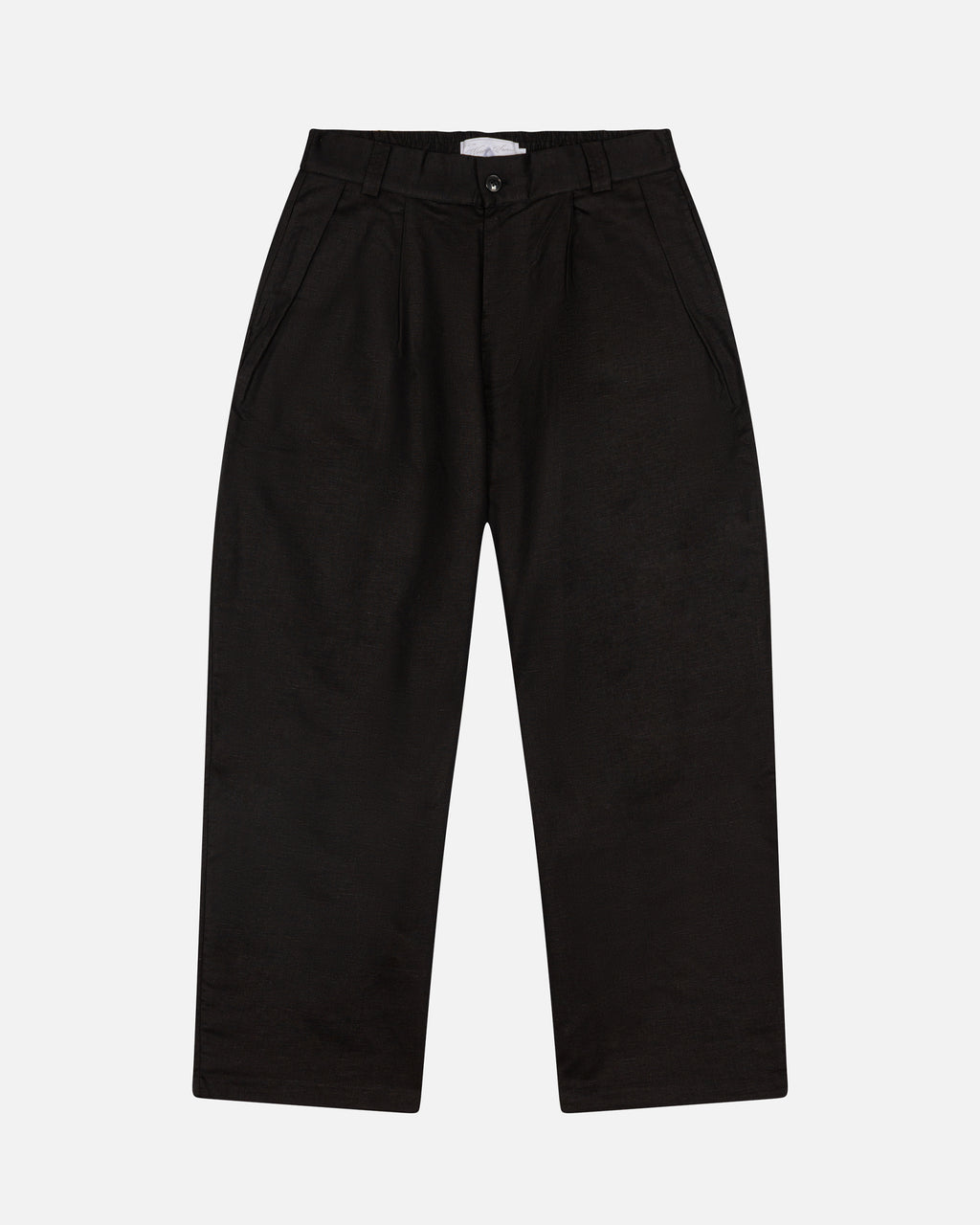 Essentials Black Linen Pants