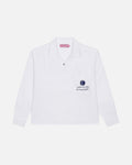 Ibiza White Linen Polo