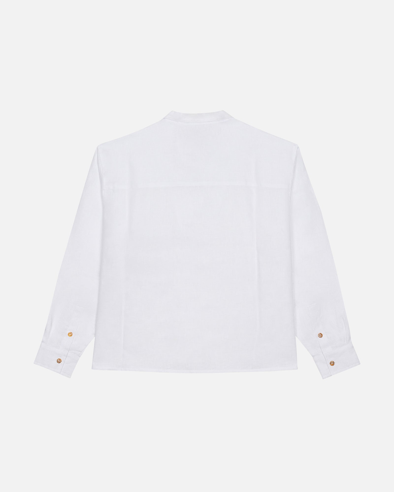 Ibiza White Linen Polo