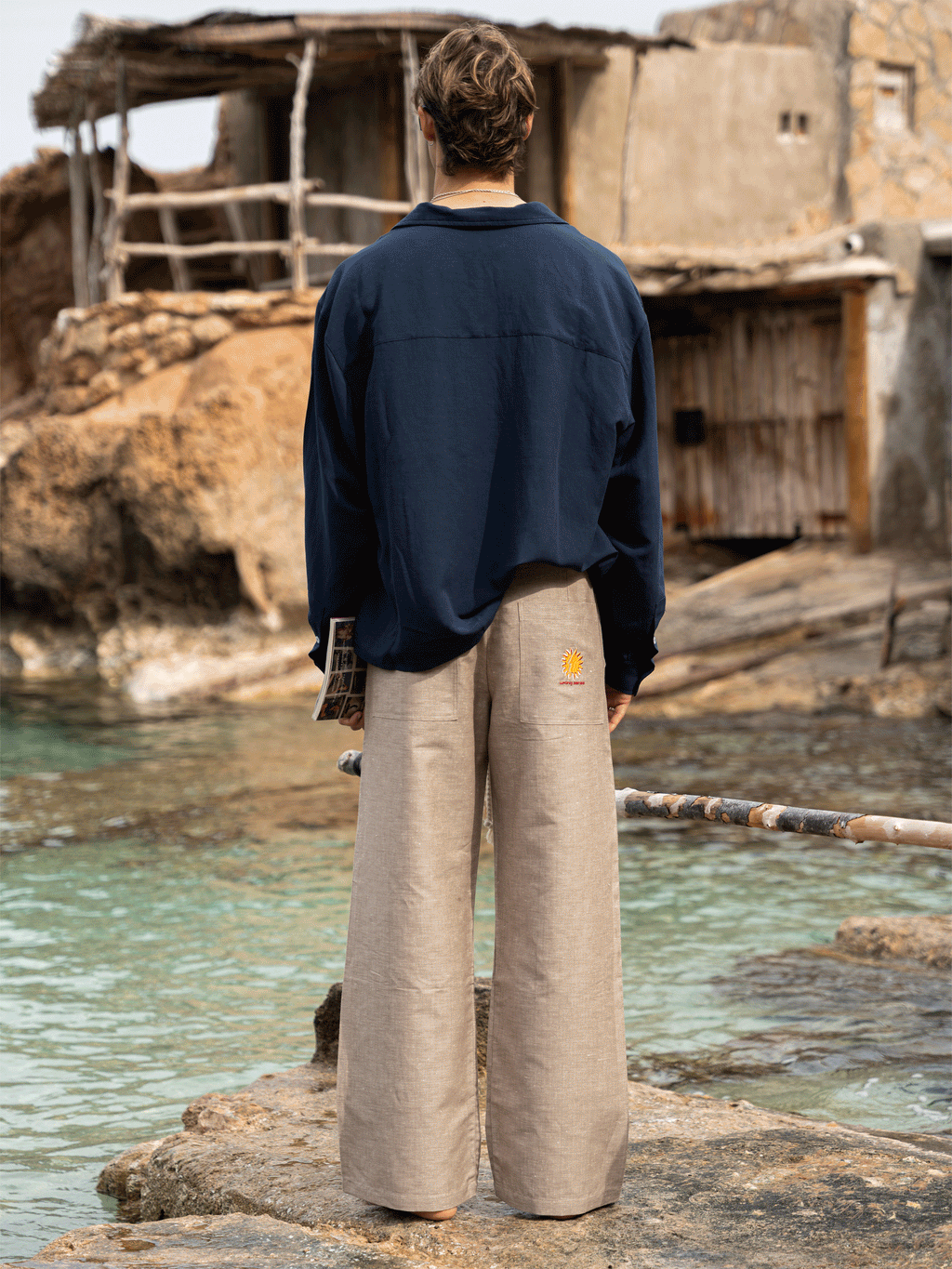 Ibiza Blue Linen Shirt