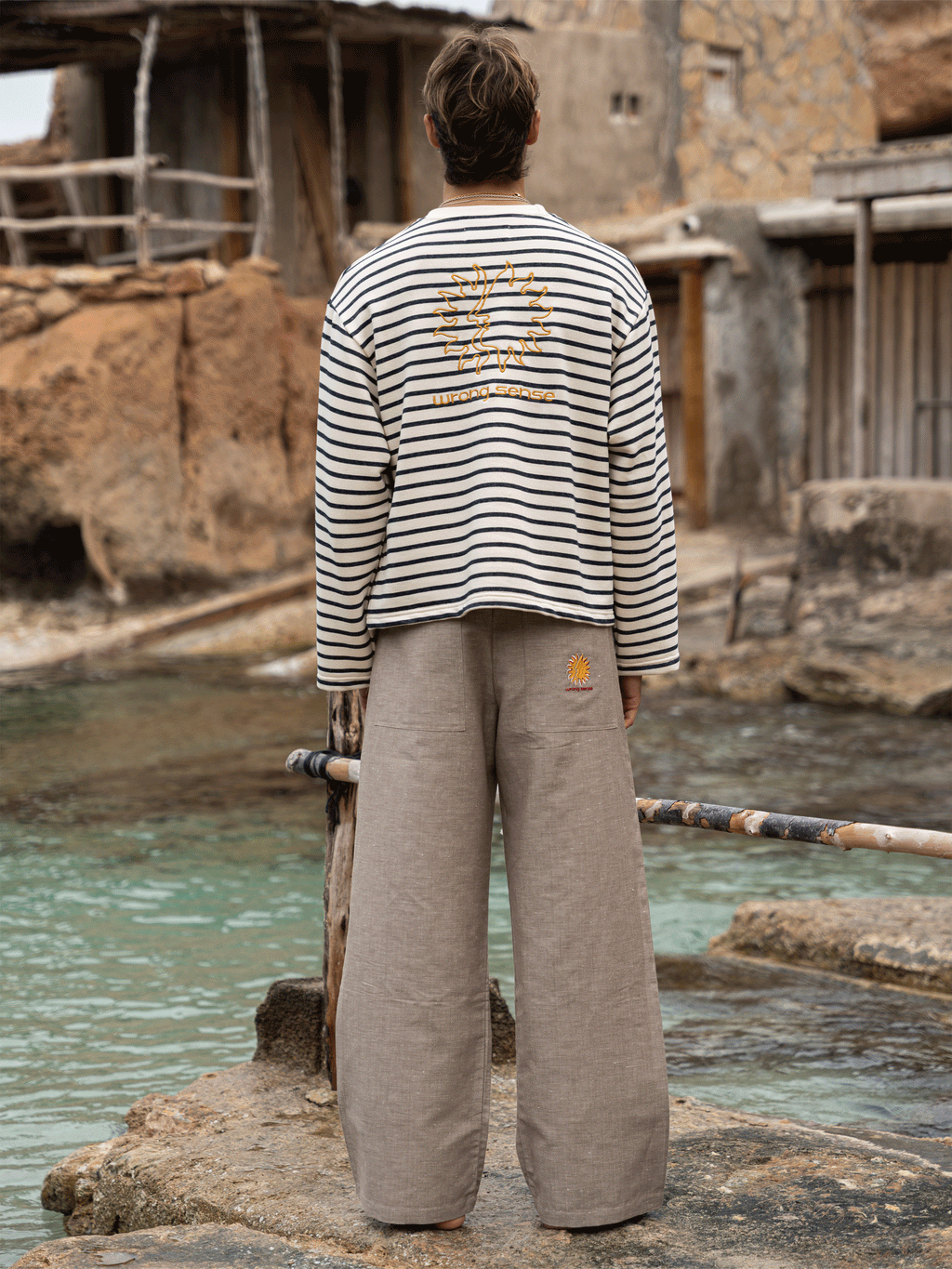 Ibiza Grey Linen Pants