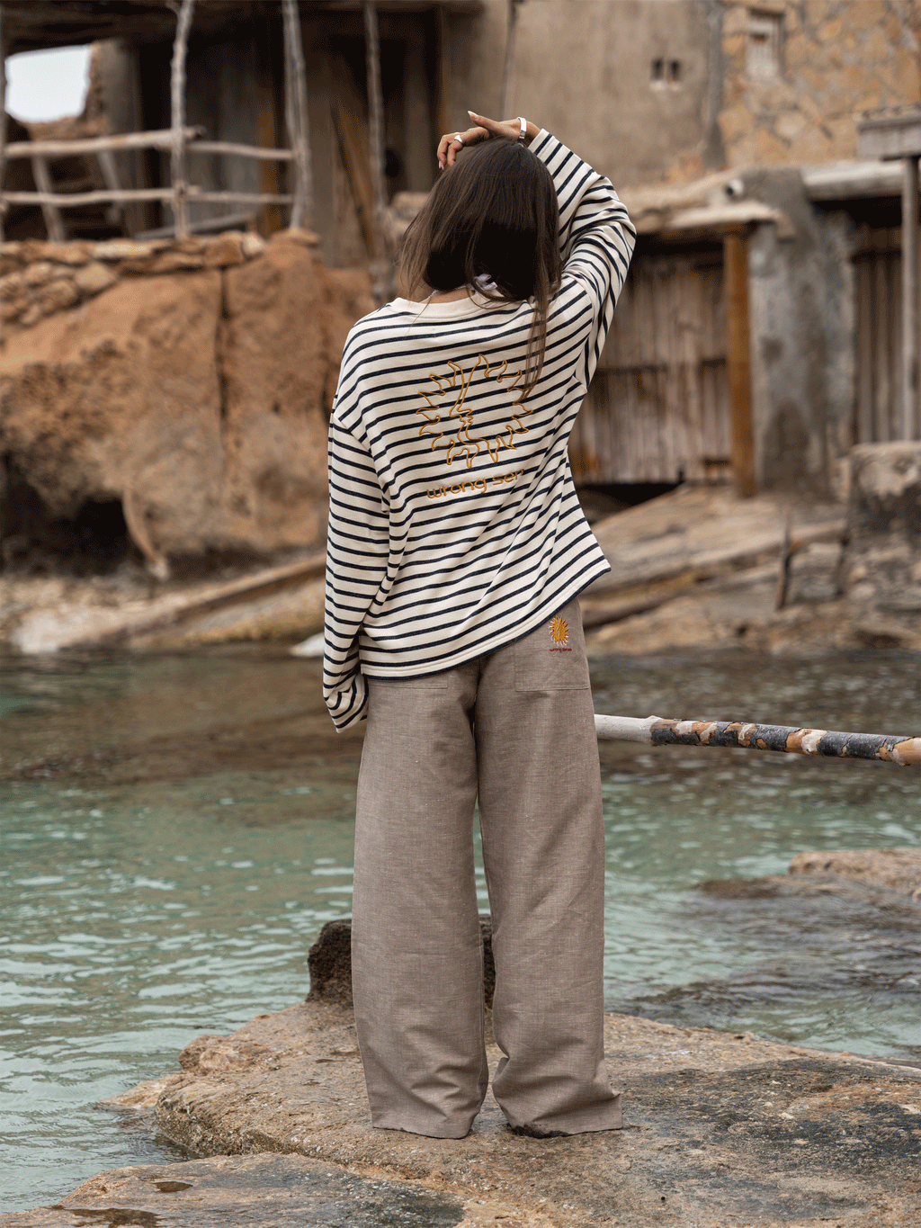 Ibiza Grey Linen Pants