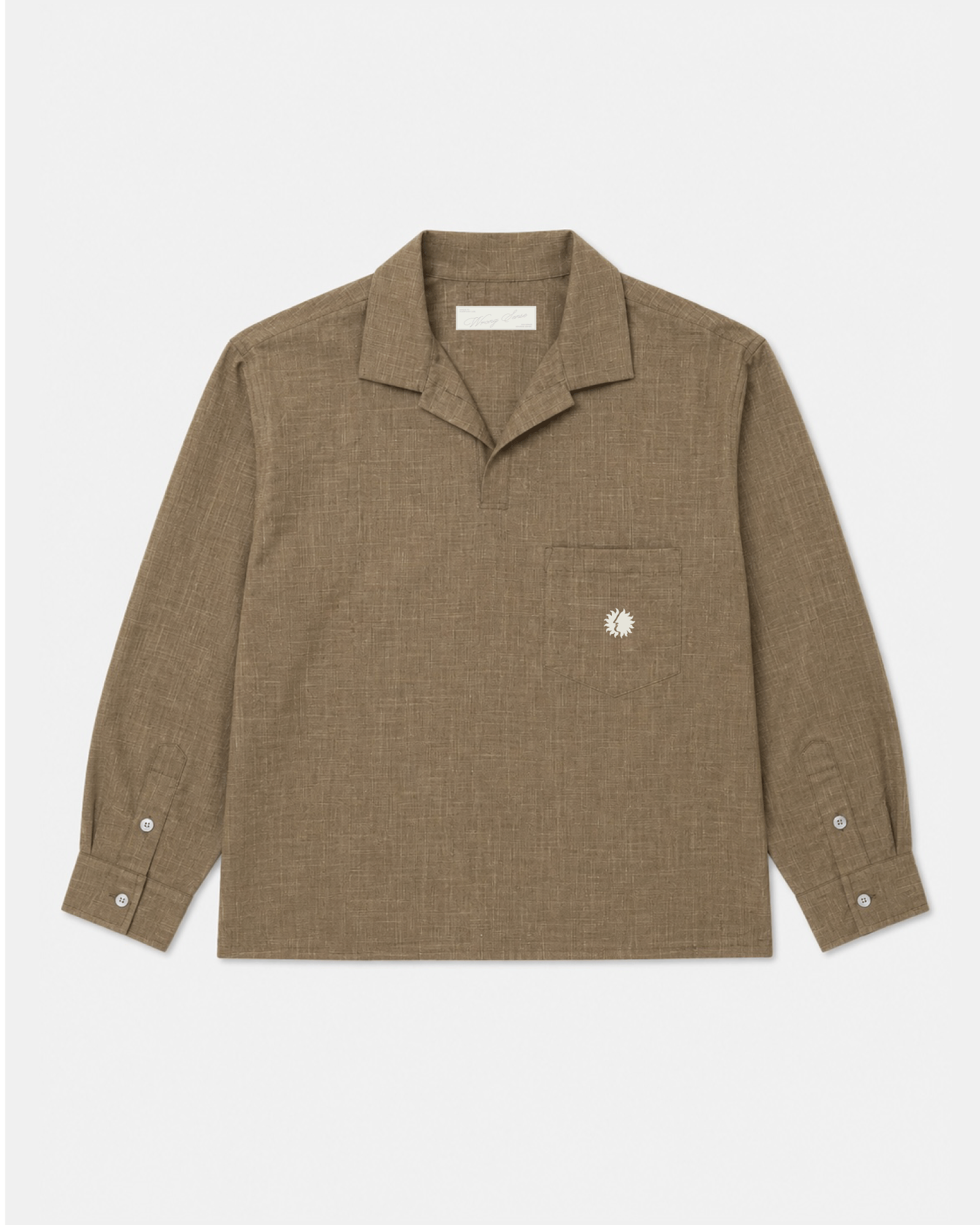 Polo de linho cáqui Essentials