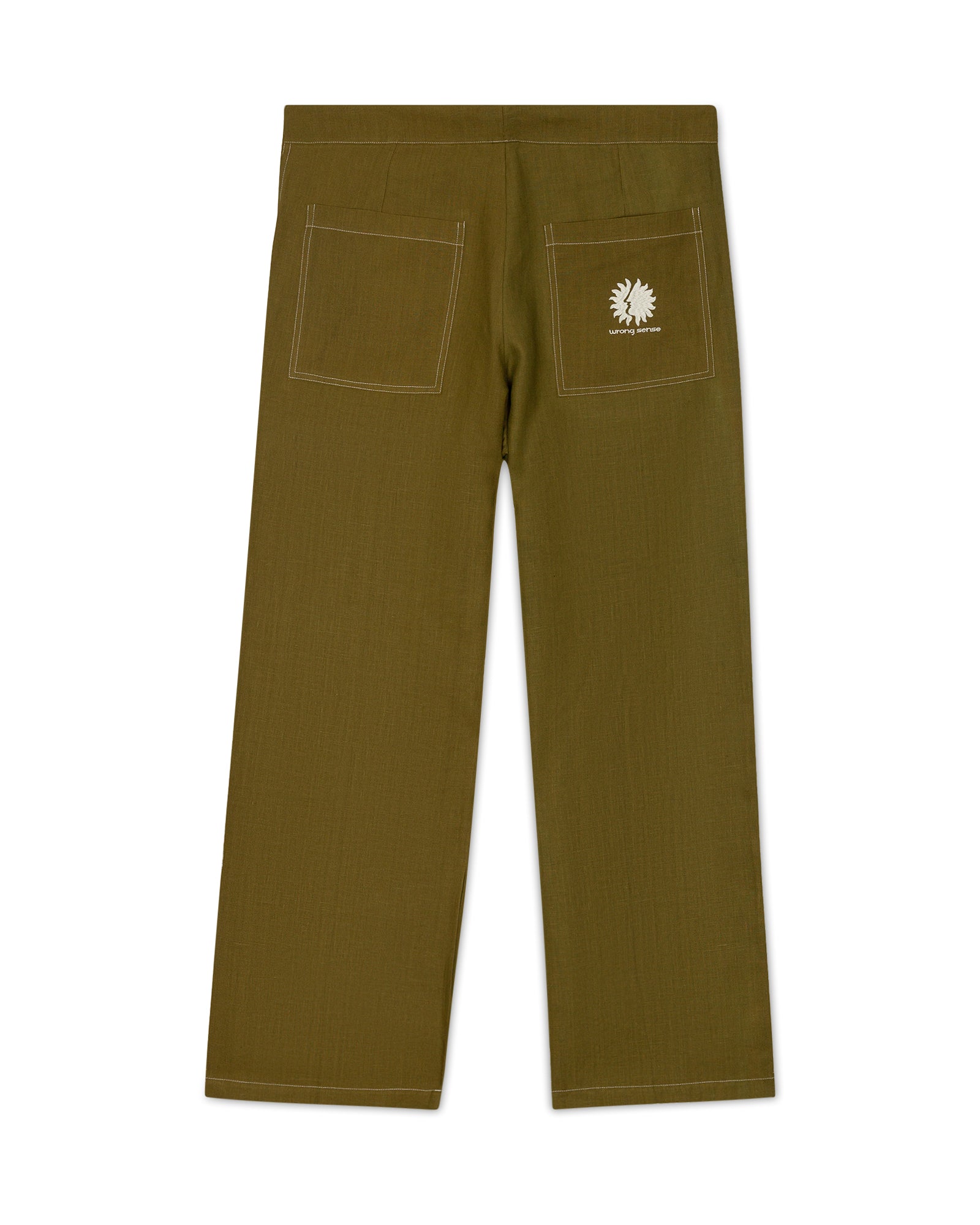Olive Green Linen Pants