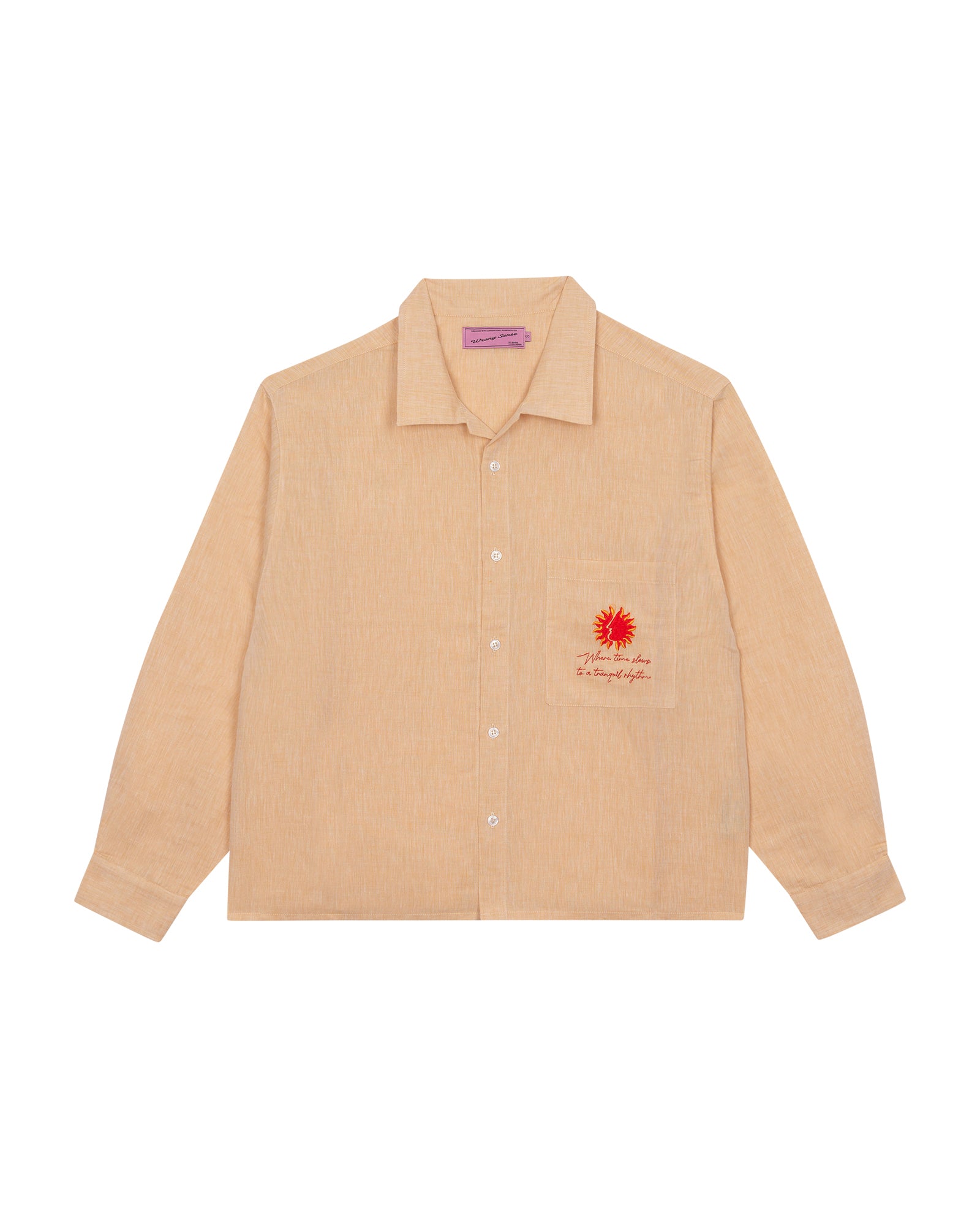 Salmon Linen Shirt