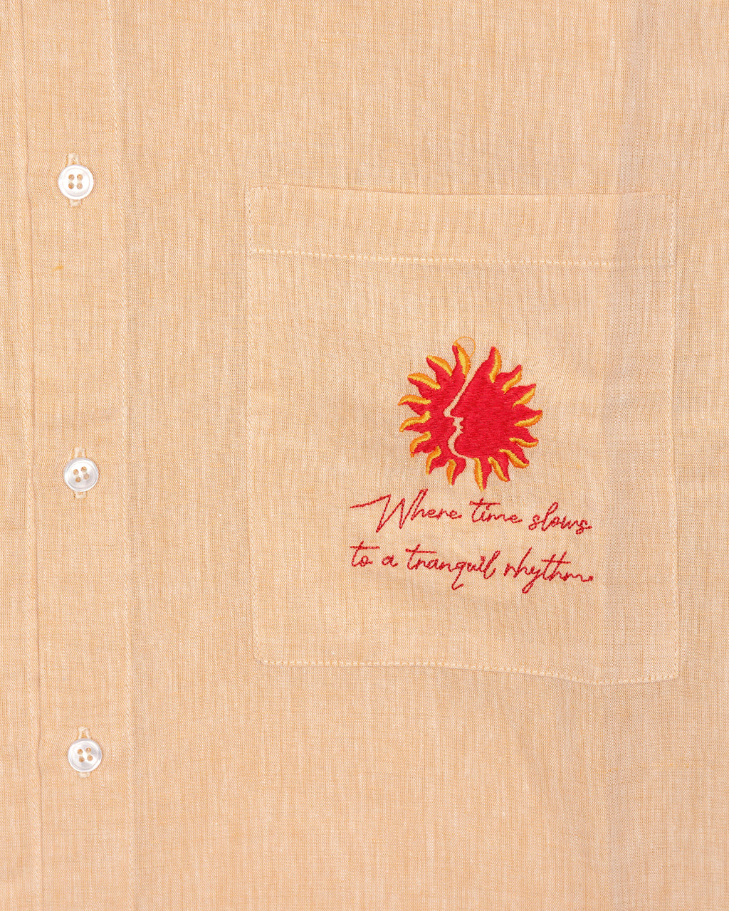 Salmon Linen Shirt
