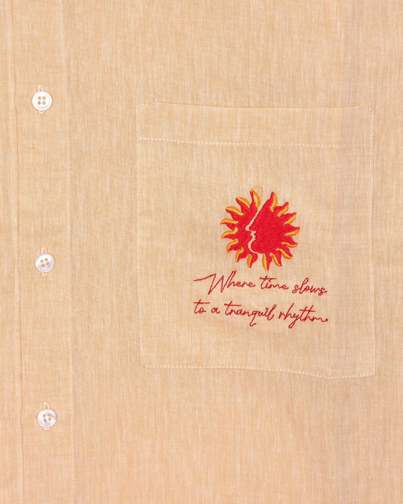 Salmon Linen Shirt