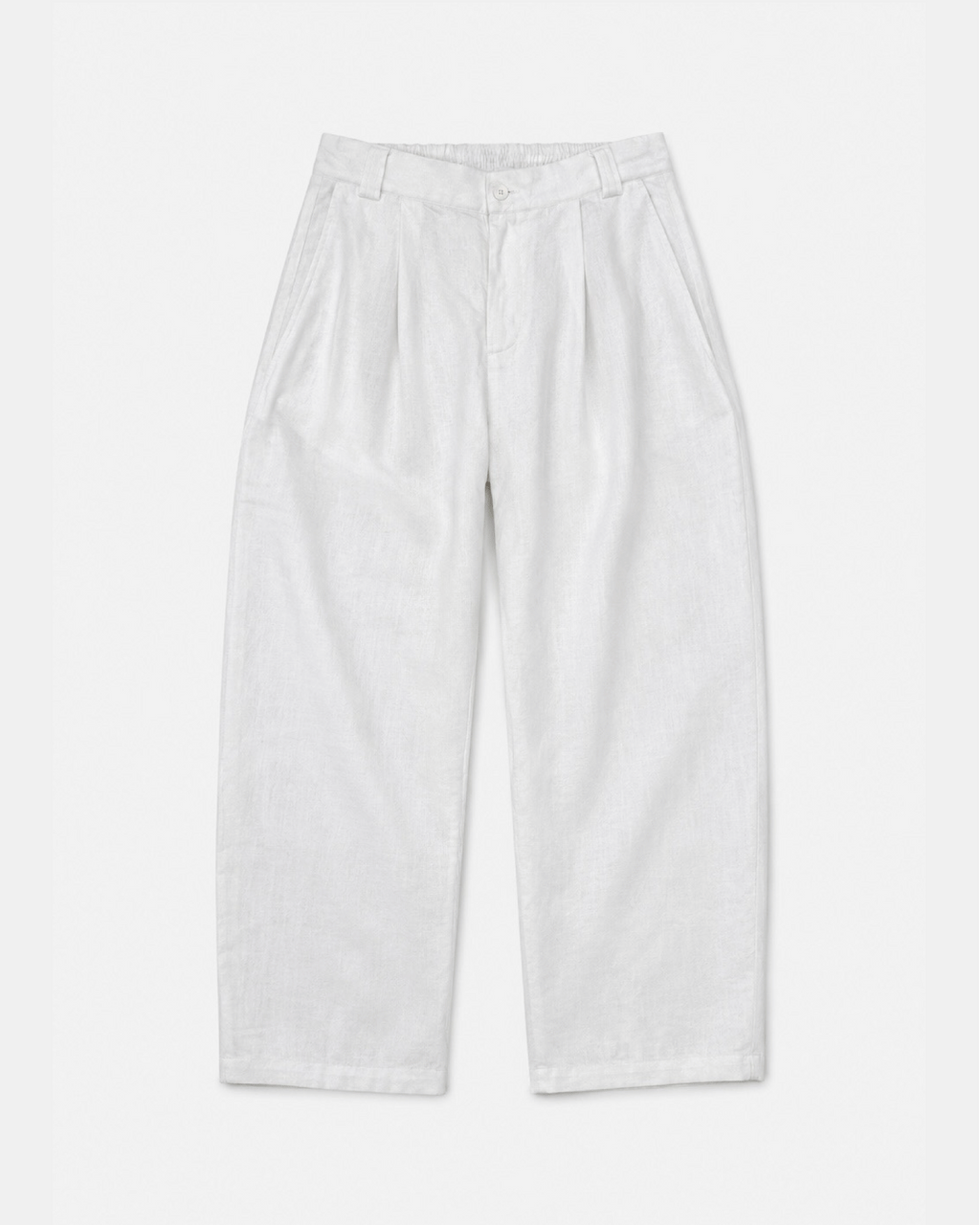 Essentials White Linen Pants