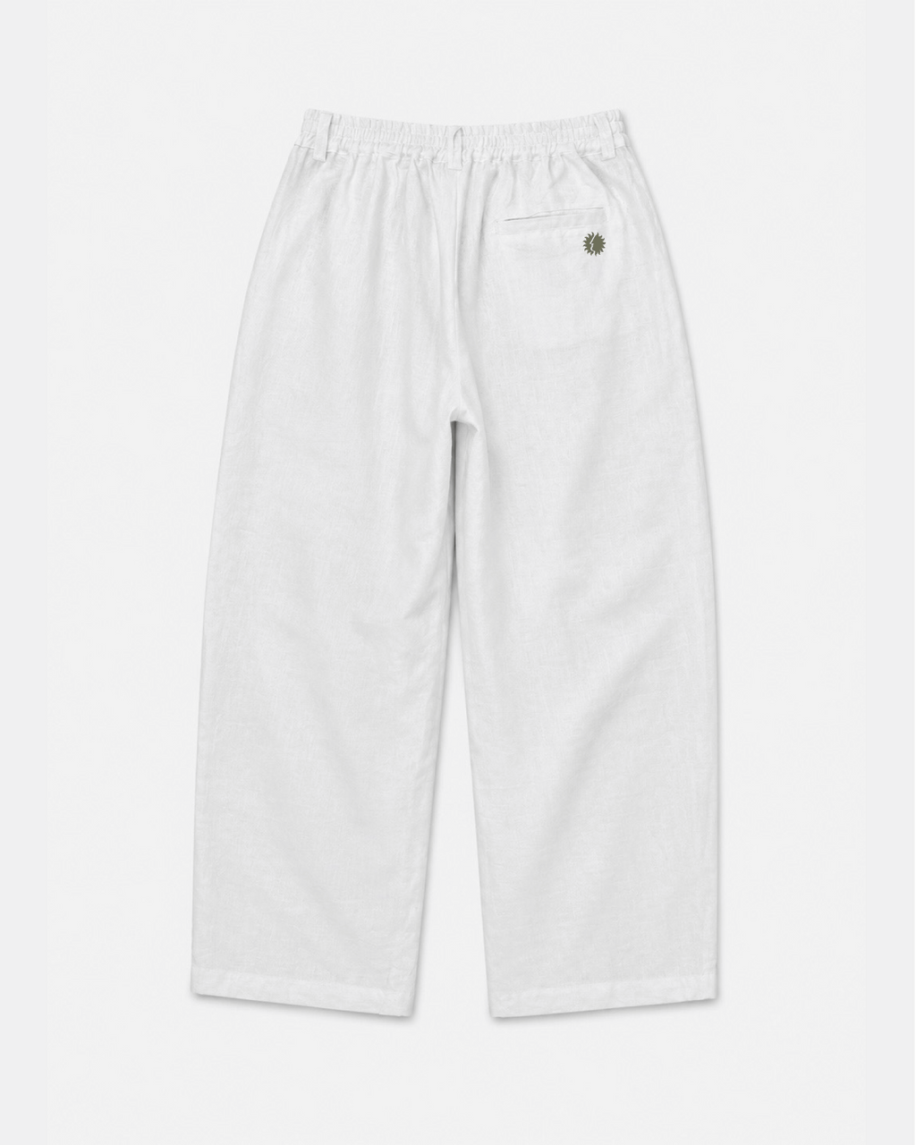 Essentials White Linen Pants